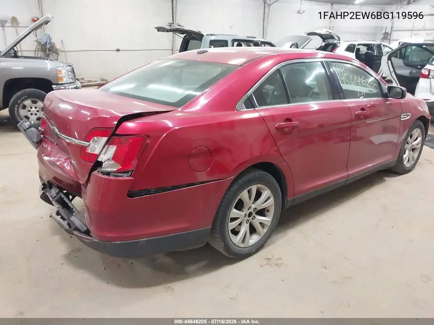 2011 Ford Taurus Sel VIN: 1FAHP2EW6BG119596 Lot: 45646205