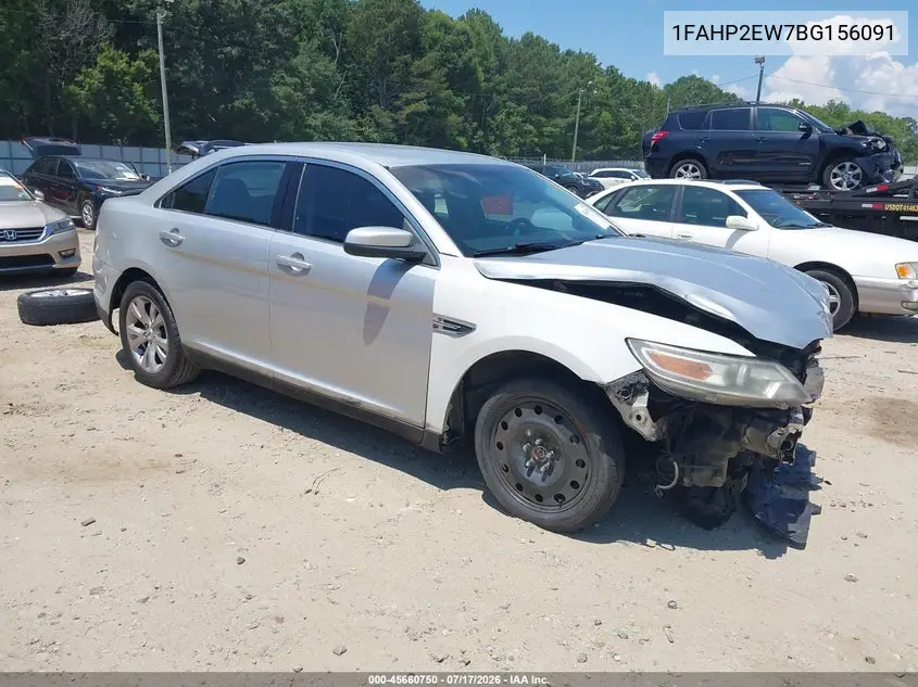 2011 Ford Taurus Sel VIN: 1FAHP2EW7BG156091 Lot: 45660750