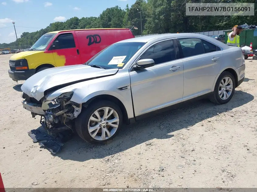 2011 Ford Taurus Sel VIN: 1FAHP2EW7BG156091 Lot: 45660750