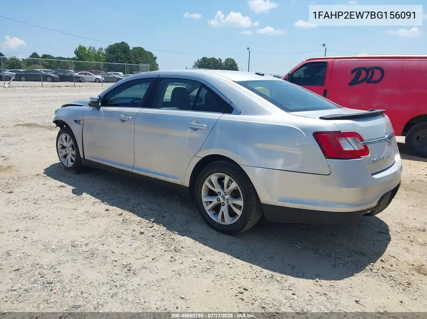 2011 Ford Taurus Sel VIN: 1FAHP2EW7BG156091 Lot: 45660750