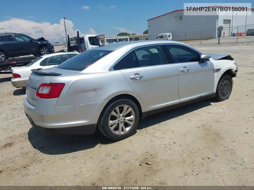 2011 Ford Taurus Sel VIN: 1FAHP2EW7BG156091 Lot: 45660750