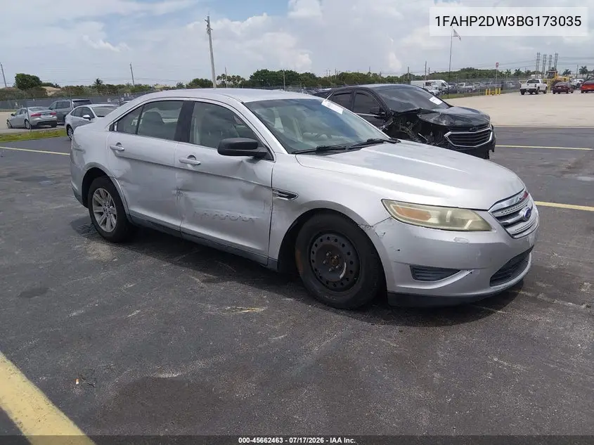 2011 Ford Taurus Se VIN: 1FAHP2DW3BG173035 Lot: 45662463