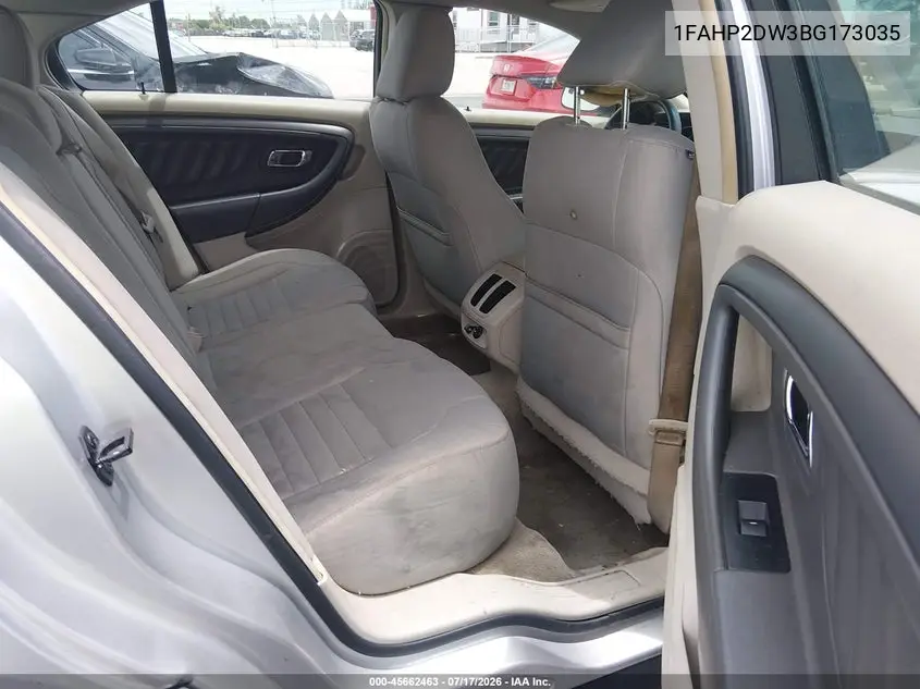 2011 Ford Taurus Se VIN: 1FAHP2DW3BG173035 Lot: 45662463