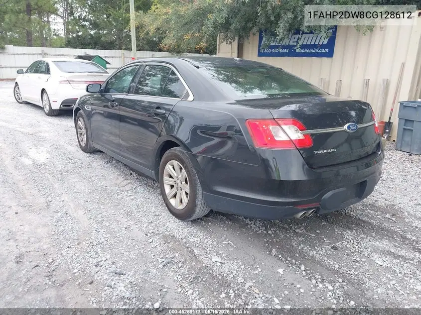 2012 Ford Taurus Se VIN: 1FAHP2DW8CG128612 Lot: 45269177