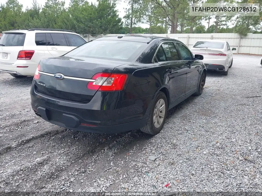 2012 Ford Taurus Se VIN: 1FAHP2DW8CG128612 Lot: 45269177