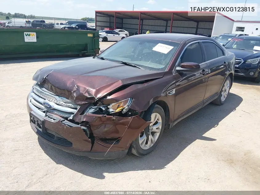 2012 Ford Taurus Sel VIN: 1FAHP2EWXCG123815 Lot: 45537560