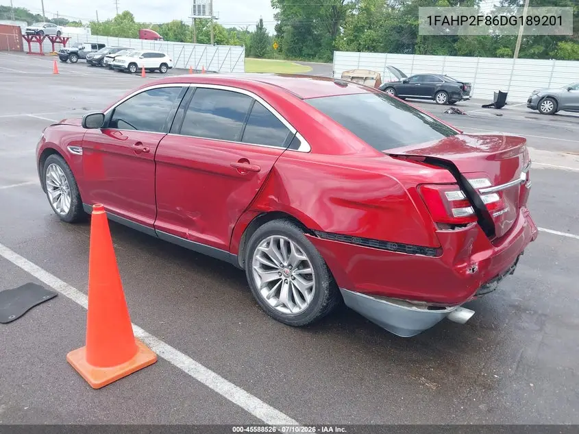 2013 Ford Taurus Limited VIN: 1FAHP2F86DG189201 Lot: 45588526