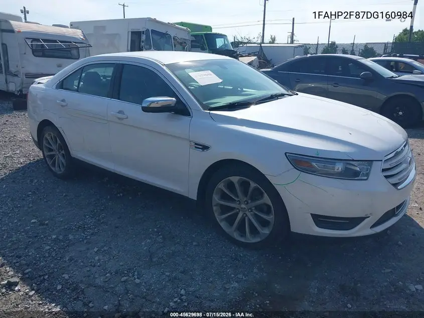2013 Ford Taurus Limited VIN: 1FAHP2F87DG160984 Lot: 45629698
