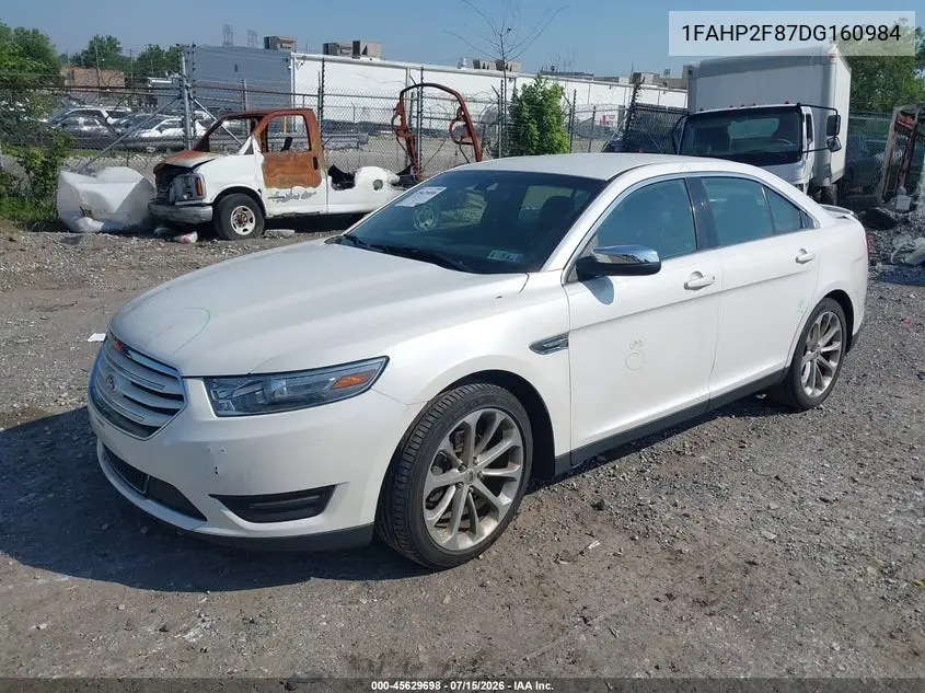 2013 Ford Taurus Limited VIN: 1FAHP2F87DG160984 Lot: 45629698