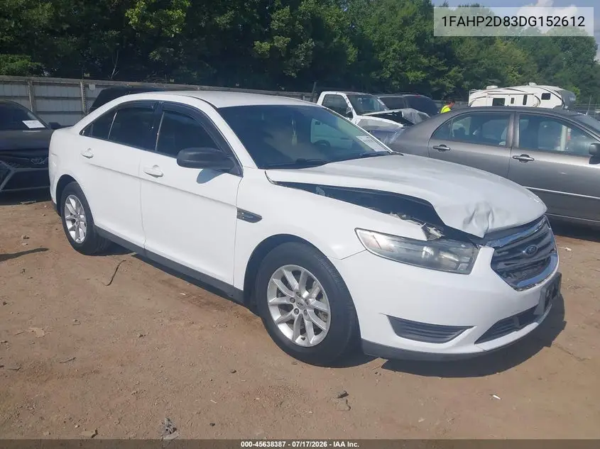 2013 Ford Taurus Se VIN: 1FAHP2D83DG152612 Lot: 45638387