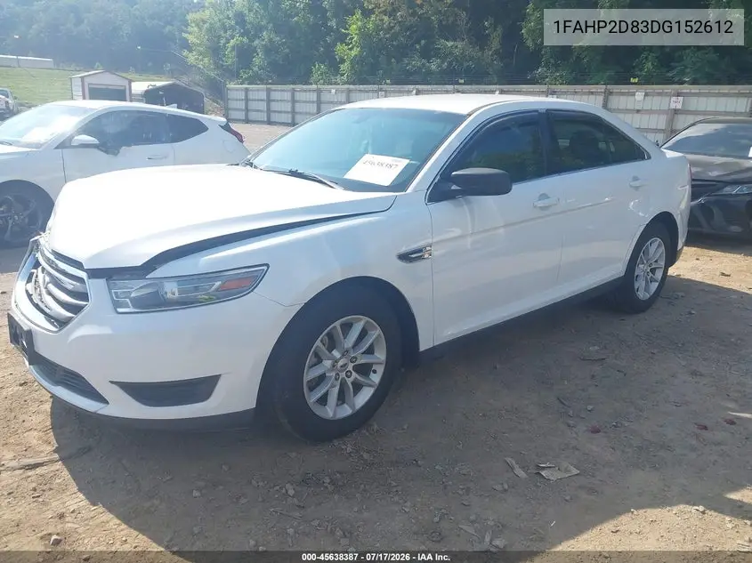 2013 Ford Taurus Se VIN: 1FAHP2D83DG152612 Lot: 45638387