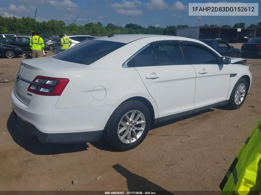2013 Ford Taurus Se VIN: 1FAHP2D83DG152612 Lot: 45638387