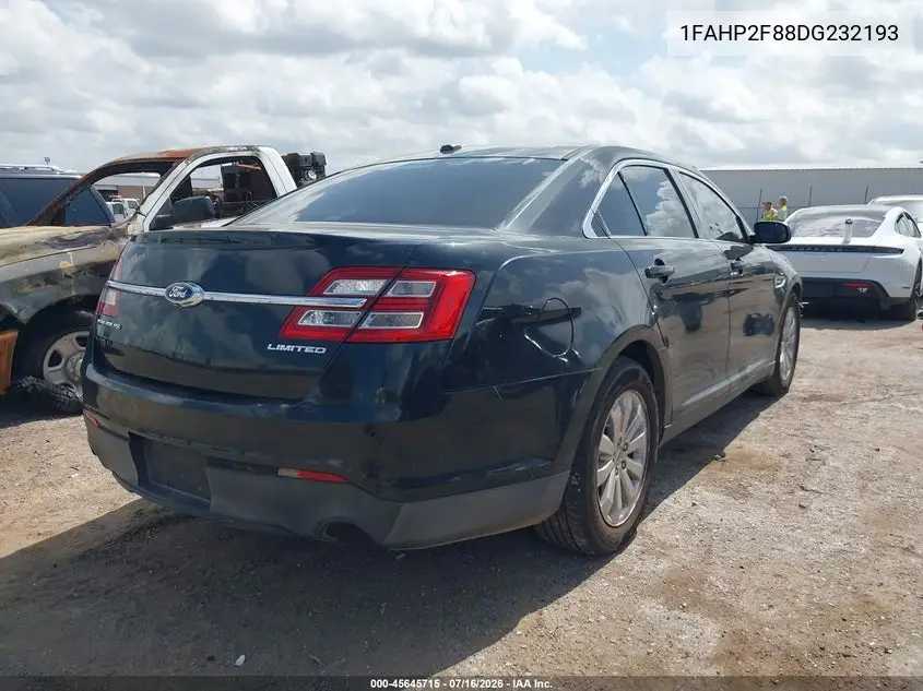 2013 Ford Taurus Limited VIN: 1FAHP2F88DG232193 Lot: 45645715