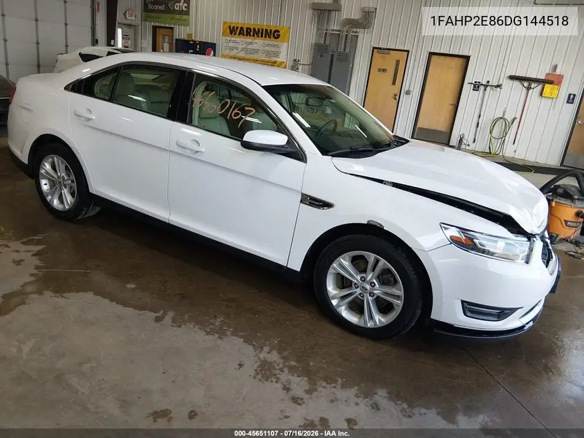 2013 Ford Taurus Sel VIN: 1FAHP2E86DG144518 Lot: 45651107