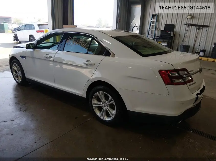 2013 Ford Taurus Sel VIN: 1FAHP2E86DG144518 Lot: 45651107