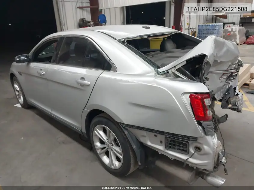 2013 Ford Taurus Sel VIN: 1FAHP2E85DG221508 Lot: 45652171