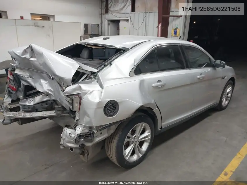 2013 Ford Taurus Sel VIN: 1FAHP2E85DG221508 Lot: 45652171