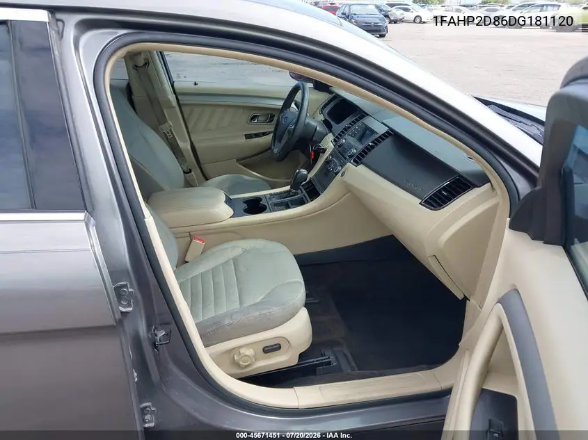 2013 Ford Taurus Se VIN: 1FAHP2D86DG181120 Lot: 45671451