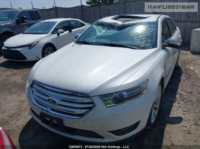 2014 Ford Taurus Limited VIN: 1FAHP2J80EG180499 Lot: 12653673