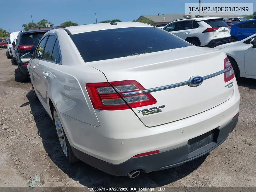 2014 Ford Taurus Limited VIN: 1FAHP2J80EG180499 Lot: 12653673