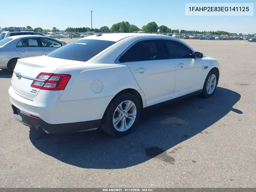 2014 Ford Taurus Sel VIN: 1FAHP2E83EG141125 Lot: 45625631