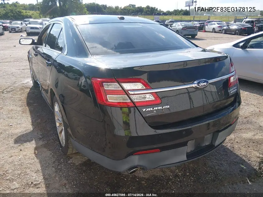 2014 Ford Taurus Limited VIN: 1FAHP2F83EG178125 Lot: 45627595