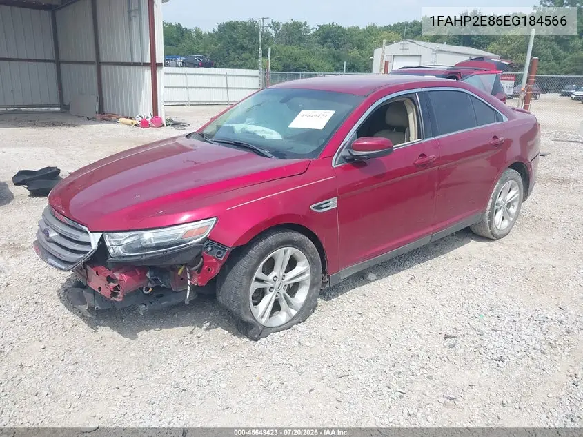 2014 Ford Taurus Sel VIN: 1FAHP2E86EG184566 Lot: 45649423