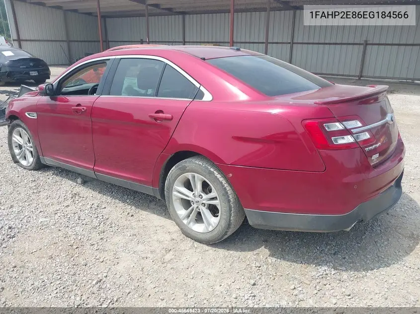 2014 Ford Taurus Sel VIN: 1FAHP2E86EG184566 Lot: 45649423