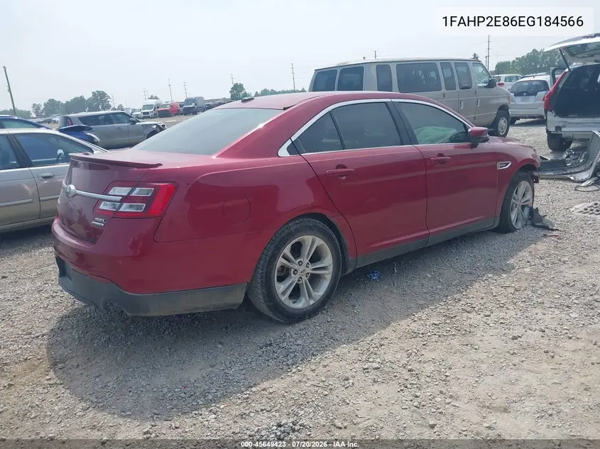 2014 Ford Taurus Sel VIN: 1FAHP2E86EG184566 Lot: 45649423