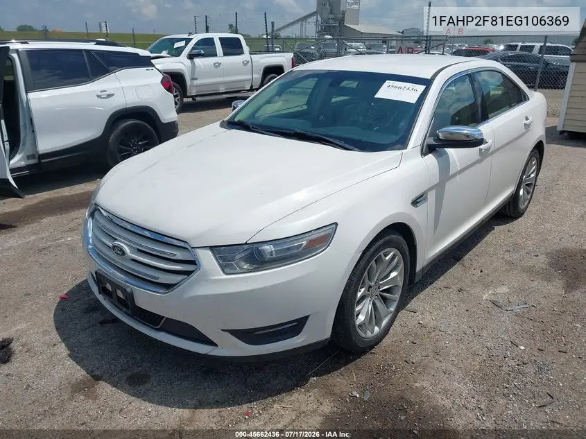 2014 Ford Taurus Limited VIN: 1FAHP2F81EG106369 Lot: 45662436