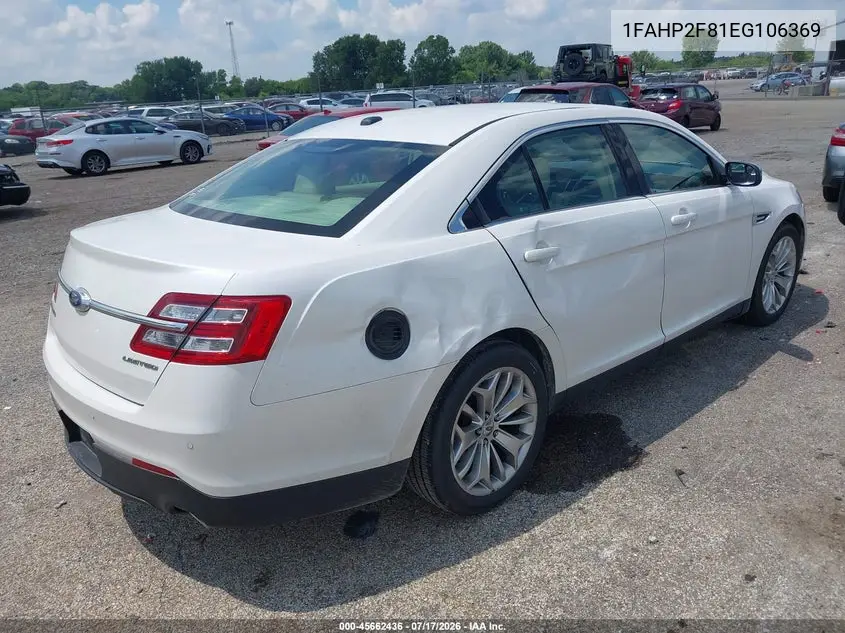 2014 Ford Taurus Limited VIN: 1FAHP2F81EG106369 Lot: 45662436