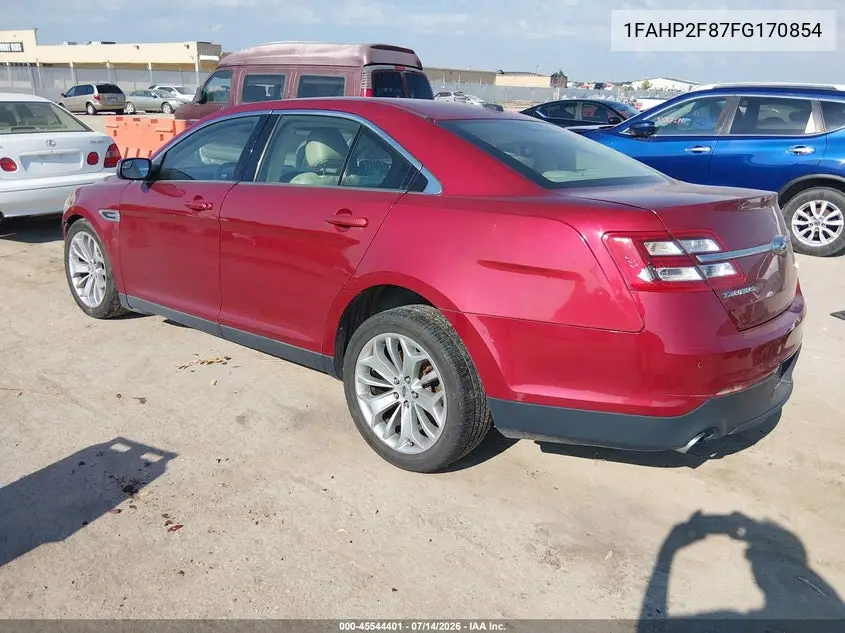 2015 Ford Taurus Limited VIN: 1FAHP2F87FG170854 Lot: 45544401