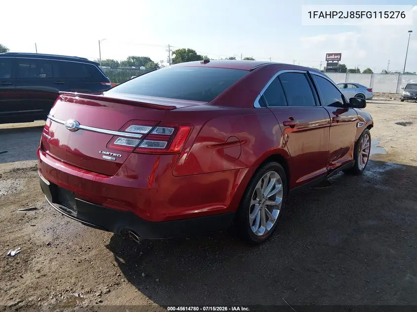 2015 Ford Taurus Limited VIN: 1FAHP2J85FG115276 Lot: 45614780