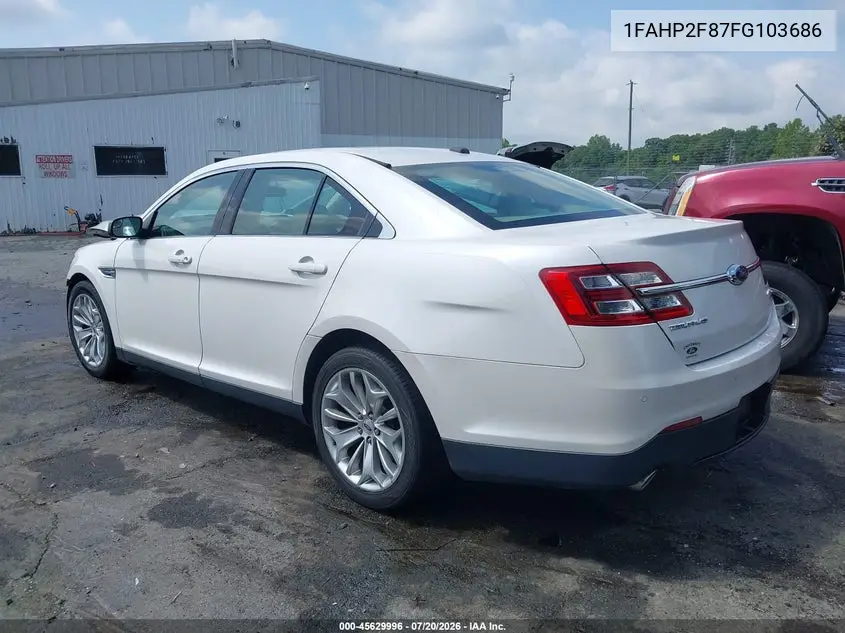 2015 Ford Taurus Limited VIN: 1FAHP2F87FG103686 Lot: 45629996