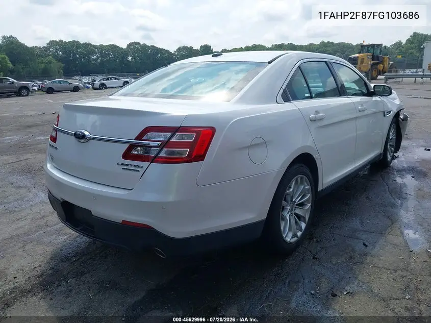 2015 Ford Taurus Limited VIN: 1FAHP2F87FG103686 Lot: 45629996