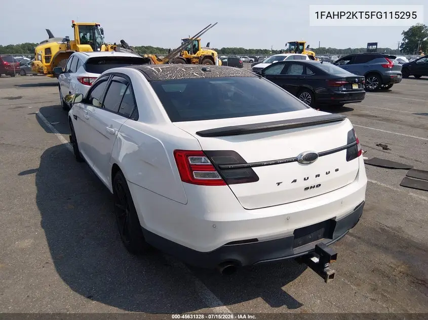 2015 Ford Taurus Sho VIN: 1FAHP2KT5FG115295 Lot: 45631328