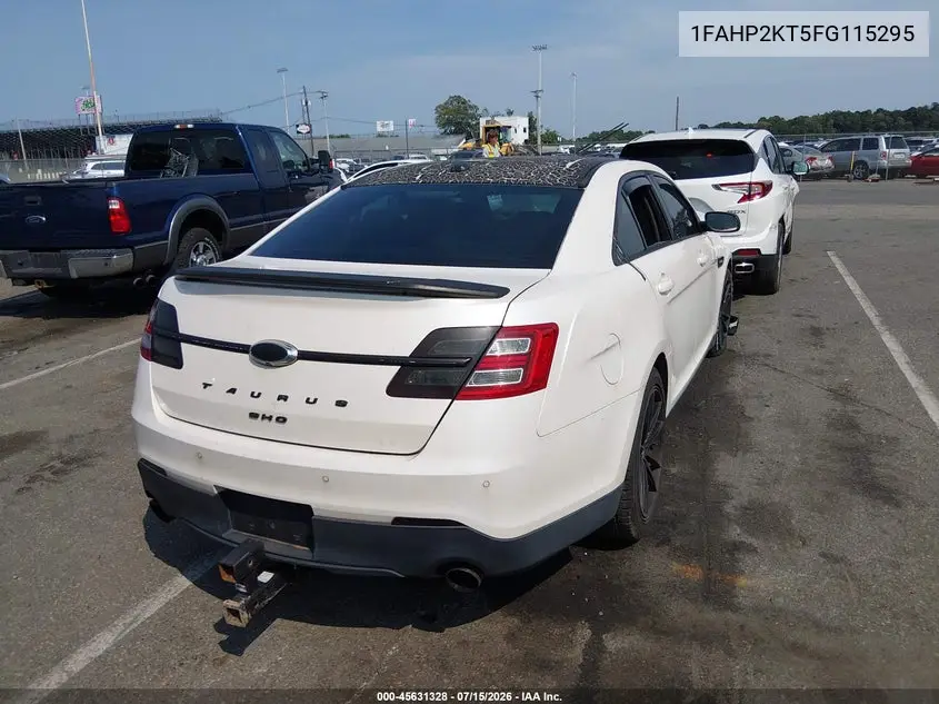 2015 Ford Taurus Sho VIN: 1FAHP2KT5FG115295 Lot: 45631328