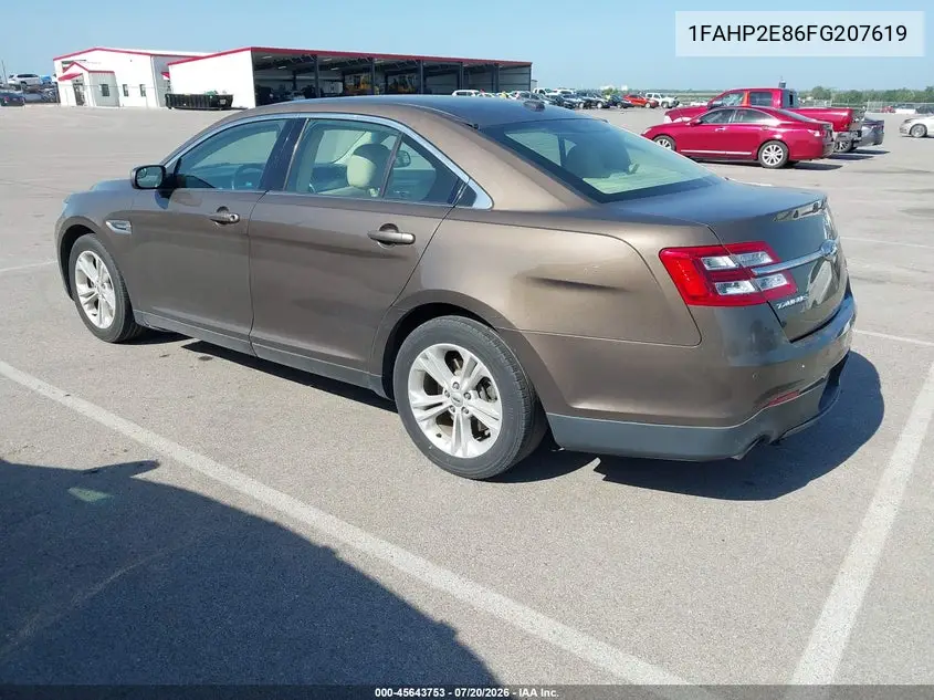 2015 Ford Taurus Sel VIN: 1FAHP2E86FG207619 Lot: 45643753