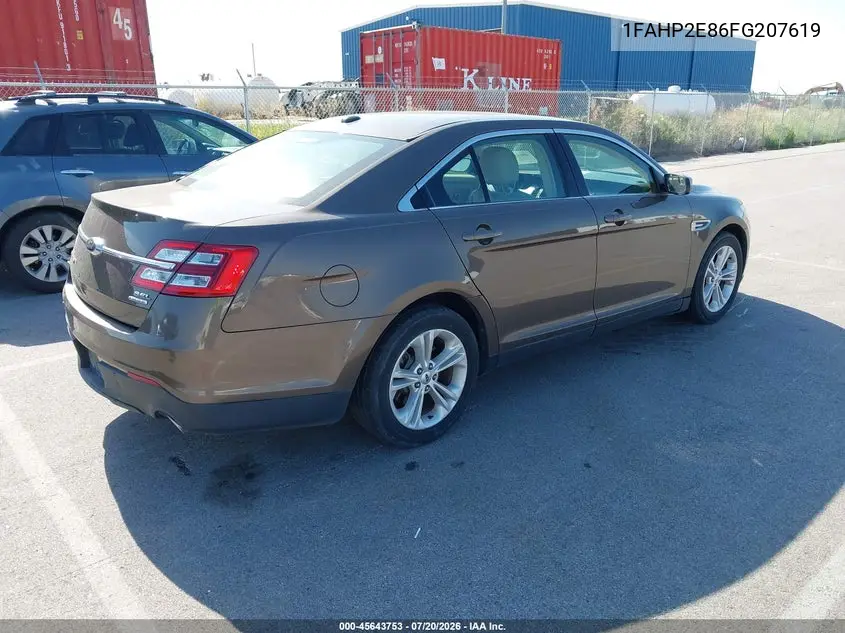2015 Ford Taurus Sel VIN: 1FAHP2E86FG207619 Lot: 45643753