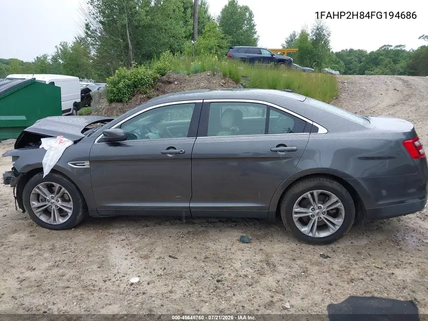 2015 Ford Taurus Sel VIN: 1FAHP2H84FG194686 Lot: 45648760