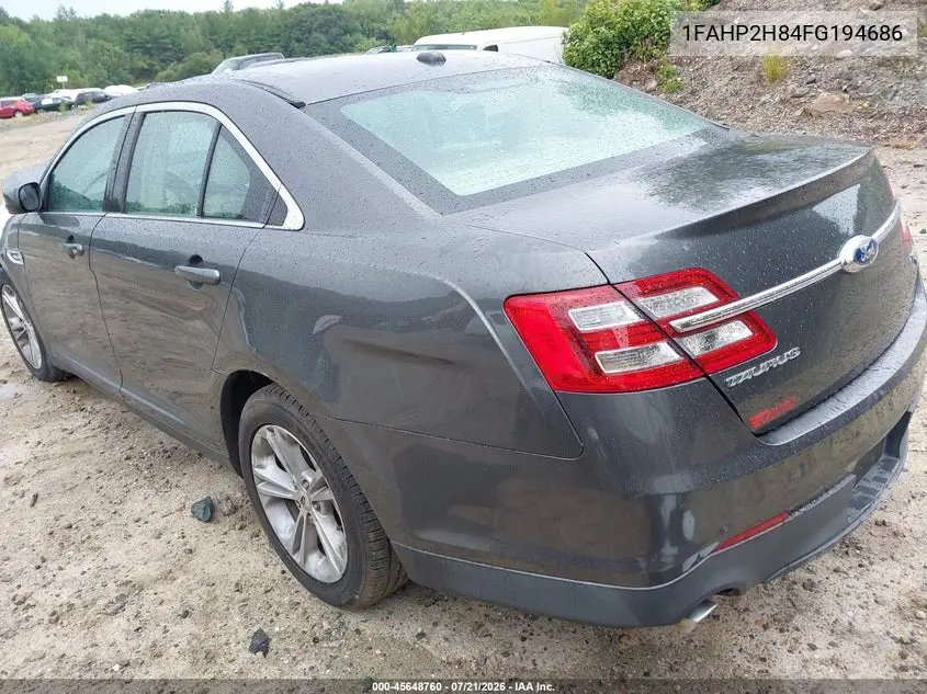 2015 Ford Taurus Sel VIN: 1FAHP2H84FG194686 Lot: 45648760