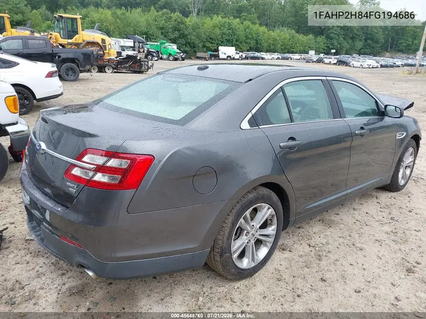 2015 Ford Taurus Sel VIN: 1FAHP2H84FG194686 Lot: 45648760