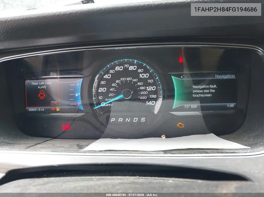 2015 Ford Taurus Sel VIN: 1FAHP2H84FG194686 Lot: 45648760