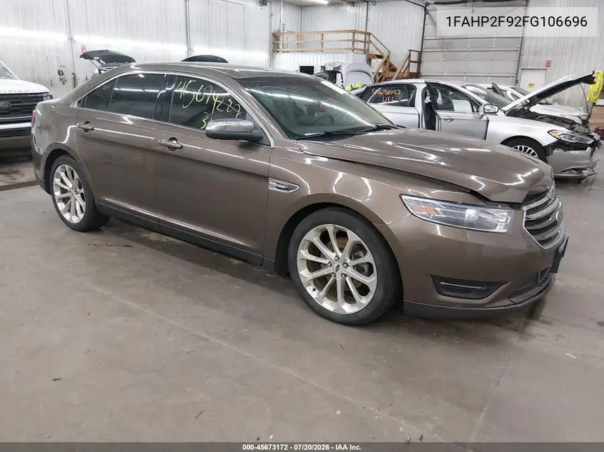 2015 Ford Taurus Limited VIN: 1FAHP2F92FG106696 Lot: 45673172
