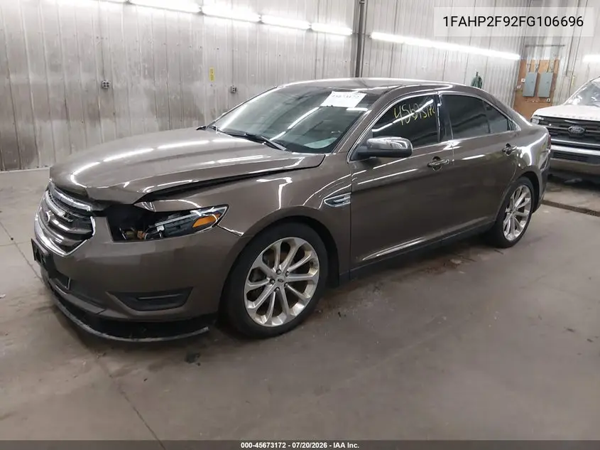 2015 Ford Taurus Limited VIN: 1FAHP2F92FG106696 Lot: 45673172