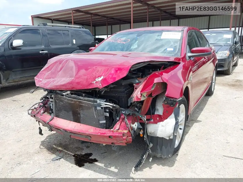 2016 Ford Taurus Sel VIN: 1FAHP2E83GG146599 Lot: 45223162