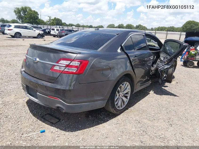 2016 Ford Taurus Limited VIN: 1FAHP2F8XGG105112 Lot: 45363958