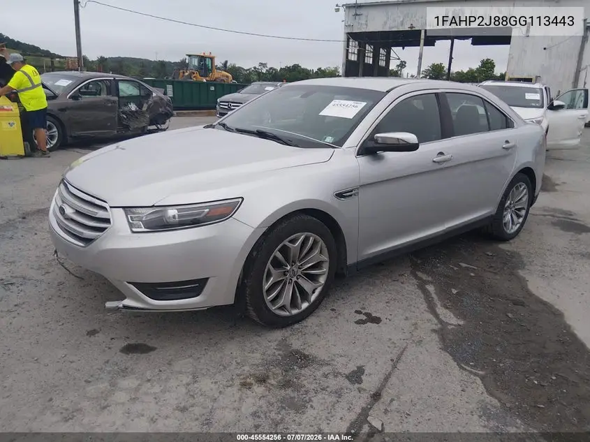 2016 Ford Taurus Limited VIN: 1FAHP2J88GG113443 Lot: 45554256