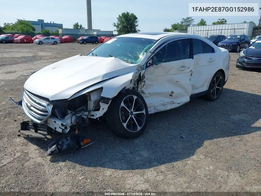 2016 Ford Taurus Sel VIN: 1FAHP2E87GG152986 Lot: 45610546