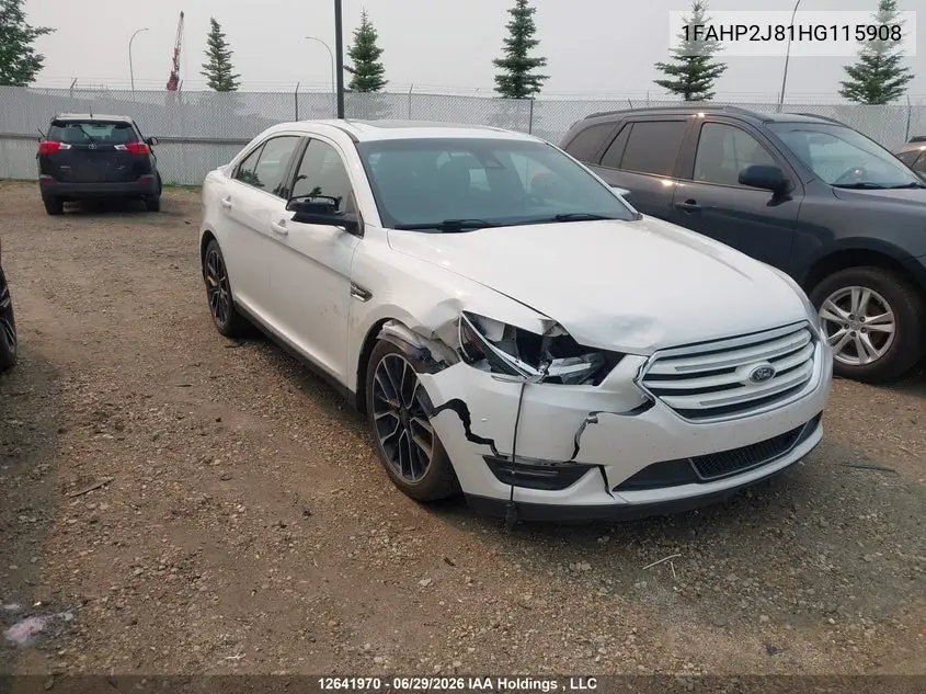 2017 Ford Taurus Limited VIN: 1FAHP2J81HG115908 Lot: 12641970X